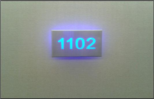 1. ışıklı paslanmaz oda numaraları